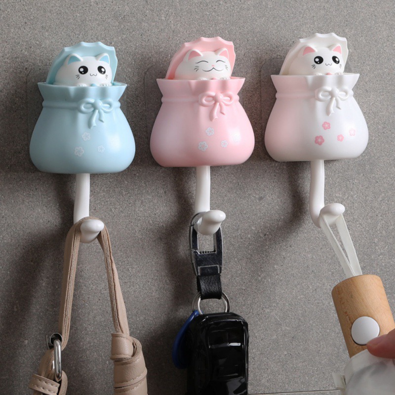 Tablet Cute Accessories - Бытовые декоративные крючки с мультяшным котом,