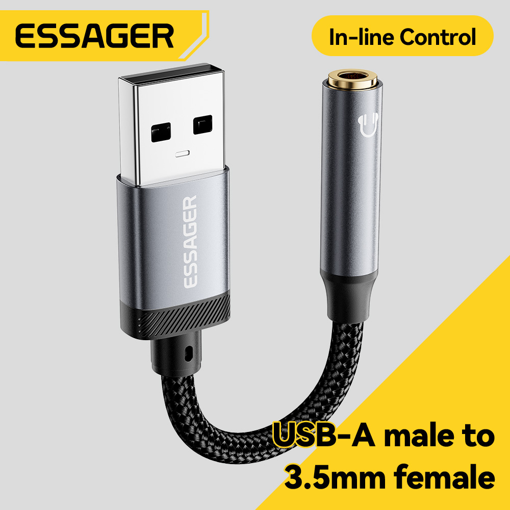 Wired Earphone Lightning - Кабель Essager USB – 3,5 мм