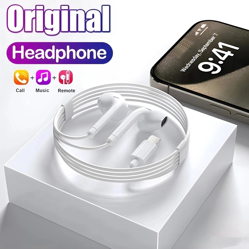 Оригинальные наушники для Appl – обзор и цена Wired Earphone Lightning
